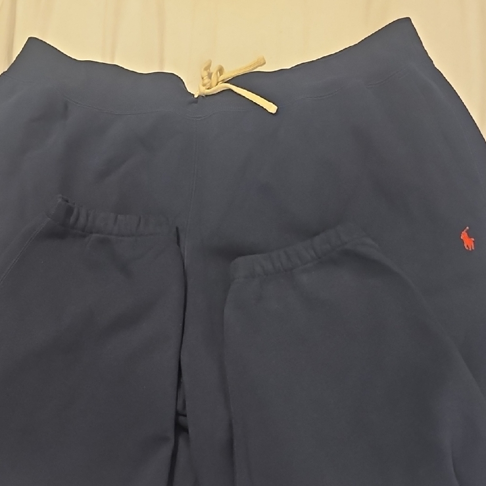 Ralph Lauren Navy Joggers with Red Polo Pony